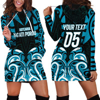 Custom Aotearoa Ngati Porou Hoodie Dress Maori Pattern New Zealand - Polynesian Pride