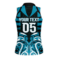 Custom Aotearoa Ngati Porou Women Sleeveless Polo Shirt Maori Pattern New Zealand - Polynesian Pride