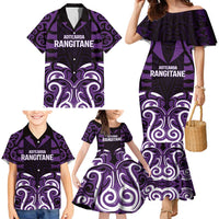 Custom Aotearoa Rangitane Family Matching Mermaid Dress and Hawaiian Shirt Maori Pattern New Zealand - Polynesian Pride