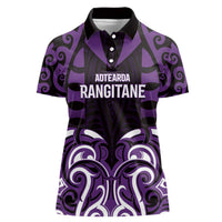 Custom Aotearoa Rangitane Women Polo Shirt Maori Pattern New Zealand - Polynesian Pride