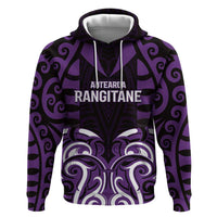 Custom Aotearoa Rangitane Zip Hoodie Maori Pattern New Zealand - Polynesian Pride