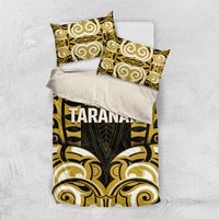 Aotearoa Taranaki Bedding Set Maori Pattern New Zealand DT05 US Twin 172cm x 218cm Yellow - Polynesian Pride
