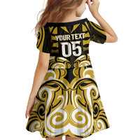 Custom Aotearoa Taranaki Family Matching Short Sleeve Bodycon Dress and Hawaiian Shirt Maori Pattern New Zealand - Polynesian Pride