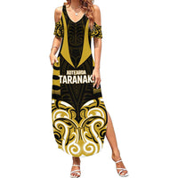 Custom Aotearoa Taranaki Family Matching Summer Maxi Dress and Hawaiian Shirt Maori Pattern New Zealand - Polynesian Pride