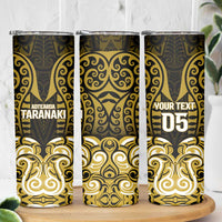 Custom Aotearoa Taranaki Skinny Tumbler Maori Pattern New Zealand - Polynesian Pride