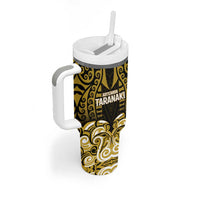Custom Aotearoa Taranaki Tumbler With Handle Maori Pattern New Zealand - Polynesian Pride