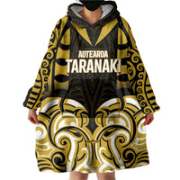 Custom Aotearoa Taranaki Wearable Blanket Hoodie Maori Pattern New Zealand - Polynesian Pride