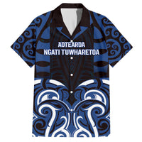 Custom Aotearoa Ngati Tuwharetoa Family Matching Off The Shoulder Long Sleeve Dress and Hawaiian Shirt Maori Pattern New Zealand - Polynesian Pride