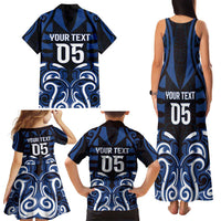 Custom Aotearoa Ngati Tuwharetoa Family Matching Tank Maxi Dress and Hawaiian Shirt Maori Pattern New Zealand - Polynesian Pride