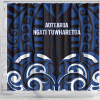 Aotearoa Ngati Tuwharetoa Shower Curtain Maori Pattern New Zealand - Polynesian Pride