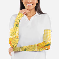 Hawaii Palaka Arm Sleeves Cute Ripe Mango Turtle On The Waves DT05 - Polynesian Pride