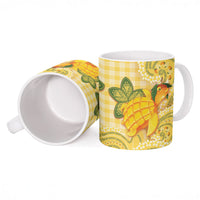 Hawaii Palaka Ceramic Mug Cute Ripe Mango Turtle On The Waves