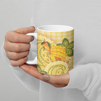 Hawaii Palaka Ceramic Mug Cute Ripe Mango Turtle On The Waves