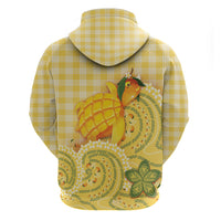 Hawaii Palaka Hoodie Cute Ripe Mango Turtle On The Waves DT05 - Polynesian Pride