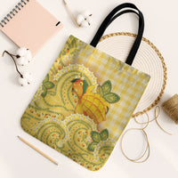 Hawaii Palaka Tote Bag Cute Ripe Mango Turtle On The Waves DT05 Black Strap One Size Yellow - Polynesian Pride