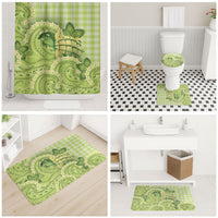 Hawaii Palaka Bathroom Set Cute Green Mango Turtle On The Waves DT05 - Polynesian Pride
