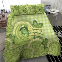 Hawaii Palaka Bedding Set Cute Green Mango Turtle On The Waves DT05 - Polynesian Pride