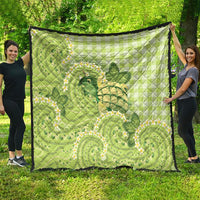 Hawaii Palaka Quilt Cute Green Mango Turtle On The Waves DT05 - Polynesian Pride