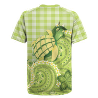 Hawaii Palaka Rugby Jersey Cute Green Mango Turtle On The Waves DT05 - Polynesian Pride