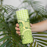 Hawaii Palaka Skinny Tumbler Cute Green Mango Turtle On The Waves