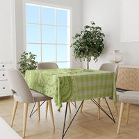 Hawaii Palaka Tablecloth Cute Green Mango Turtle On The Waves DT05 - Polynesian Pride