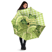 Hawaii Palaka Umbrella Cute Green Mango Turtle On The Waves DT05 - Polynesian Pride