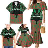 Custom Aotearoa Ngati Hine Family Matching Mermaid Dress and Hawaiian Shirt Maori Pattern New Zealand - Polynesian Pride