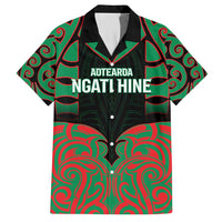 Custom Aotearoa Ngati Hine Family Matching Short Sleeve Bodycon Dress and Hawaiian Shirt Maori Pattern New Zealand - Polynesian Pride