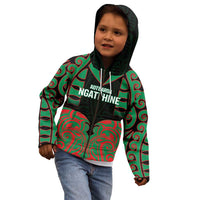Custom Aotearoa Ngati Hine Kid Hoodie Maori Pattern New Zealand - Polynesian Pride