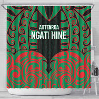 Aotearoa Ngati Hine Shower Curtain Maori Pattern New Zealand - Polynesian Pride