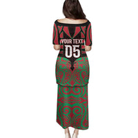 Custom Aotearoa Tuhoe Family Matching Puletasi and Hawaiian Shirt Maori Pattern New Zealand - Polynesian Pride