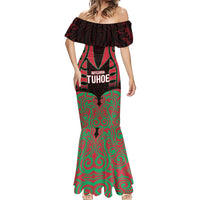 Custom Aotearoa Tuhoe Mermaid Dress Maori Pattern New Zealand - Polynesian Pride