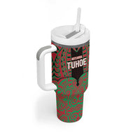 Custom Aotearoa Tuhoe Tumbler With Handle Maori Pattern New Zealand - Polynesian Pride