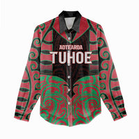 Custom Aotearoa Tuhoe Women Casual Shirt Maori Pattern New Zealand - Polynesian Pride