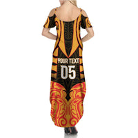 Custom Aotearoa Waikato Family Matching Summer Maxi Dress and Hawaiian Shirt Maori Pattern New Zealand - Polynesian Pride