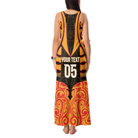 Custom Aotearoa Waikato Tank Maxi Dress Maori Pattern New Zealand - Polynesian Pride