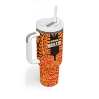 Custom Aotearoa Waikato Tumbler With Handle Maori Pattern New Zealand - Polynesian Pride