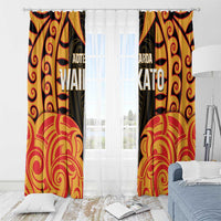 Aotearoa Waikato Window Curtain Maori Pattern New Zealand - Polynesian Pride