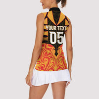 Custom Aotearoa Waikato Women Sleeveless Polo Shirt Maori Pattern New Zealand - Polynesian Pride