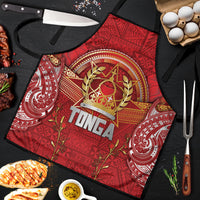 Tonga King's Birthday Apron Gold Royal Crown Tribal Patterns DT05 Red - Polynesian Pride