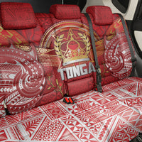 Tonga King's Birthday Back Car Seat Cover Gold Royal Crown Tribal Patterns DT05 - Polynesian Pride