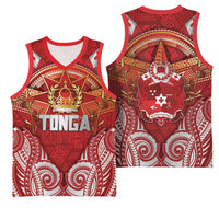 Tonga King's Birthday Basketball Jersey Gold Royal Crown Tribal Patterns DT05 - Polynesian Pride