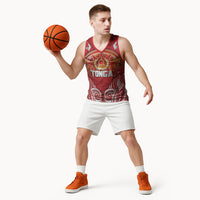 Tonga King's Birthday Basketball Jersey Gold Royal Crown Tribal Patterns DT05 - Polynesian Pride