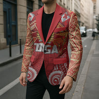 Tonga King's Birthday Blazer Gold Royal Crown Tribal Patterns DT05 - Polynesian Pride