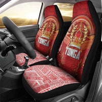 Tonga King's Birthday Car Seat Cover Gold Royal Crown Tribal Patterns DT05 - Polynesian Pride