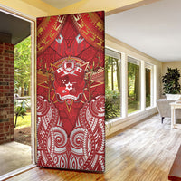 Tonga King's Birthday Door Cover Gold Royal Crown Tribal Patterns DT05 - Polynesian Pride