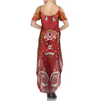 Tonga King's Birthday Family Matching Summer Maxi Dress and Hawaiian Shirt Gold Royal Crown Tribal Patterns DT05 - Polynesian Pride