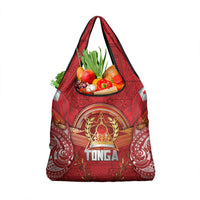 Tonga King's Birthday Grocery Bag Gold Royal Crown Tribal Patterns DT05 1-pack One Size Red - Polynesian Pride