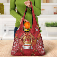 Tonga King's Birthday Grocery Bag Gold Royal Crown Tribal Patterns DT05 - Polynesian Pride