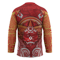 Tonga King's Birthday Hockey Jersey Gold Royal Crown Tribal Patterns DT05 - Polynesian Pride